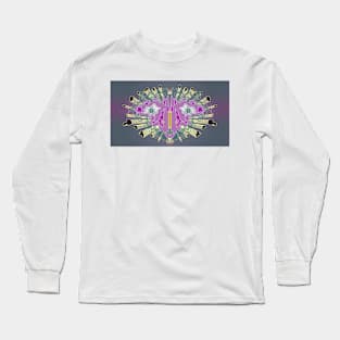 Exploding Rorschach Face Long Sleeve T-Shirt